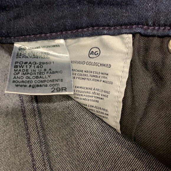 AG Adriano Goldschmidt Jeans Slim Bootcut The Ballad Size 29 Dark Blue Wash - Picture 3 of 6